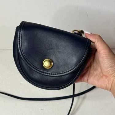 vintage coach old mini Boston Black 黒 Old Coach Mini Boston Bag Black Leather - メルカリ