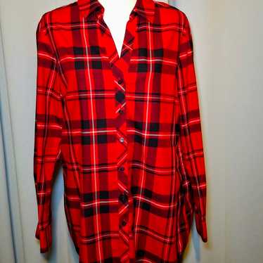 Foxcroft Nyc Shirt Women 16 Wrinkle Free Shaped Re