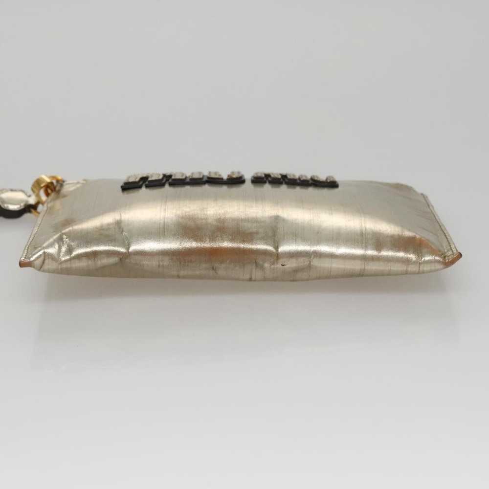 Miu Miu Miu Miu Clutch Bag Enamel Gold - image 5