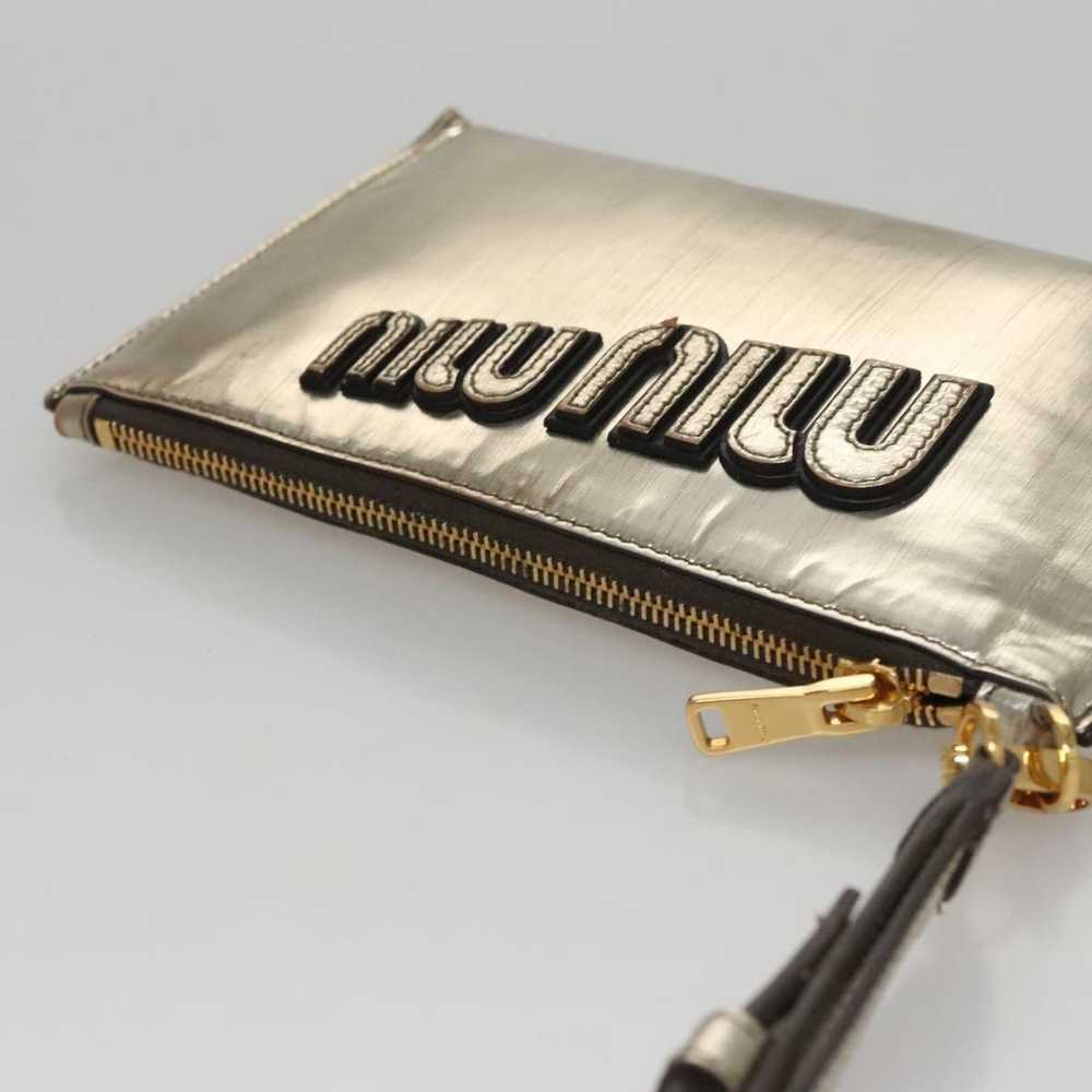 Miu Miu Miu Miu Clutch Bag Enamel Gold - image 6