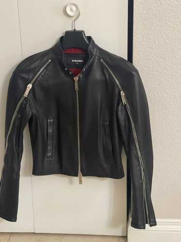 【極希少】DSQUARED2 馬革 牛革 切り替え デニムジャケット 42 【極希少】DSQUARED2 42 馬革 デニムジャケット 牛革 切り替え