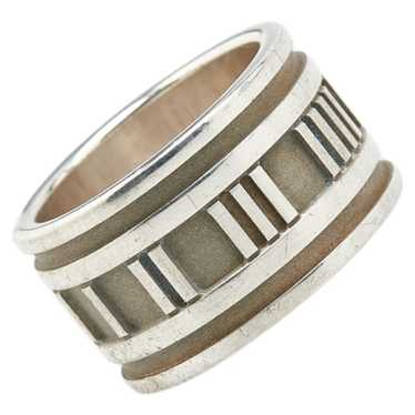 Tiffany Atlas Ring Silver 925 12号 Tiffany & Co. Sterling Silver 1995 Atlas Roman Numeral Wide