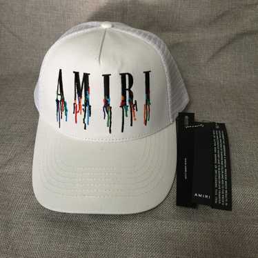 Amiri Amiri Zig Zag Trucker Hat in White & Black - AirRobe