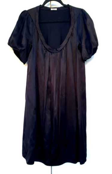 MIU MIU Silk Blend Black Knee Length Dress - It 44