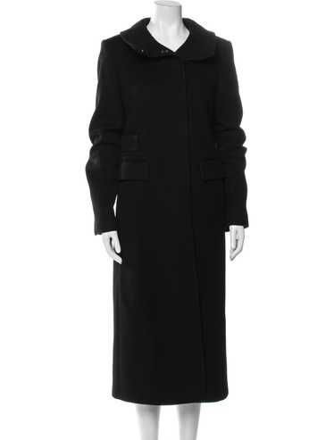 コート Gucci Black Wool Blend Coat Double G embroidery wool coat in black | GUCCI® US