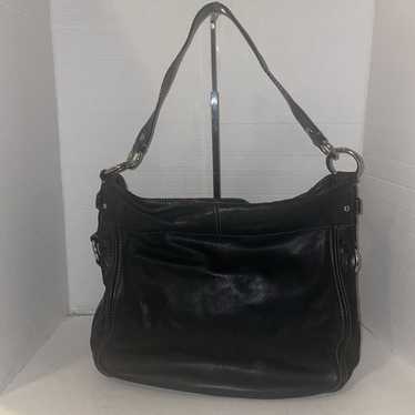 Coach Black Leather Zoe Hobo Shoulder Bag - Gem