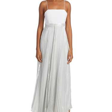 Alice & Olivia Metallic Pleated Dress