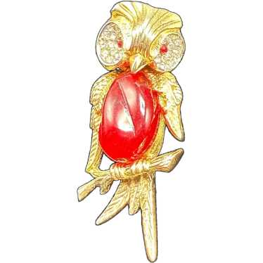 Vintage owl brooch boucher - Gem