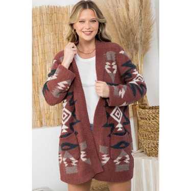 Loveriche Open Front Long Sleeve Bohemian Sz Mediu