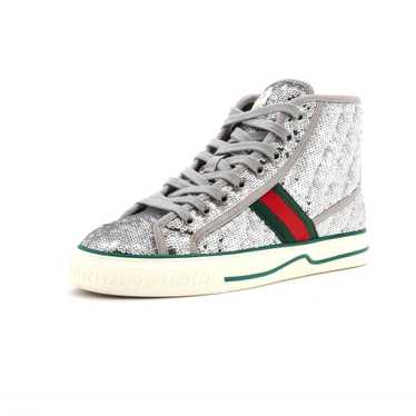 VIP SALE!!Gucciグッチ♪TENNIS 1977 HIGH GUCCI Tennis 1977 High Top Sneaker Luxury Designer EU44 OP