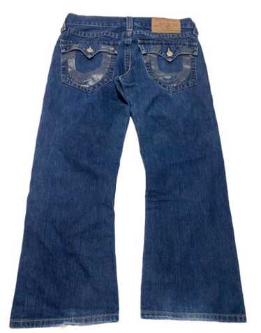 True Religion USA製　ヴィンテージデニム　古着　Y2K トゥルーレリジョン レインボービリー 25 y2k デニム USA製 太