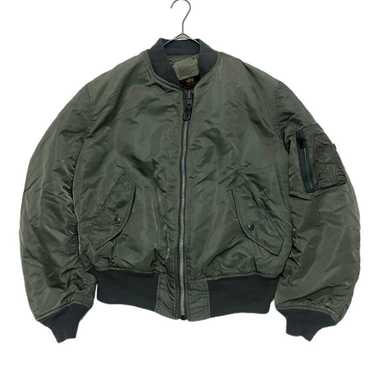Vintage 80s Alpha Industries MA-1 Bomber Jacket Full Zip