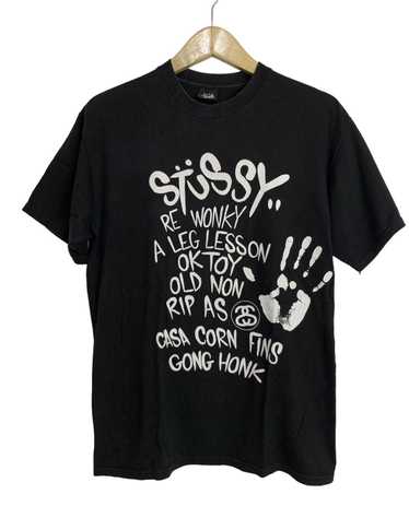 APE BAPE KAWS STUSSY ワールドツアー　tee tシャツ XL APE BAPE STUSSY ワールドツアー tシャツ XL 黒 ブラック - メルカリ