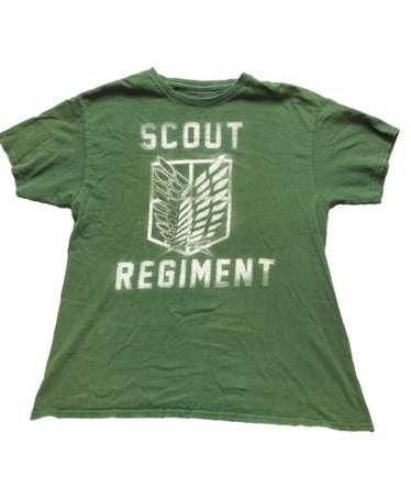 Attack On Titan Shirt Adult Large Green Scout Regi