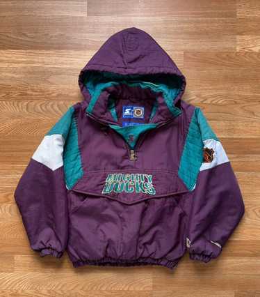 Rare Mighty Ducks Starter jacket full zip Large Big Logo