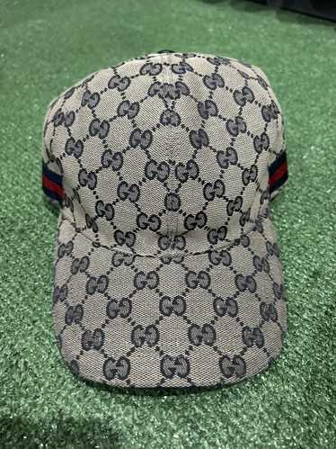 GUCCI GGモノグラムキャップ 💎 GUCCI HAT JUMBO CANVAS GG BASEBALL WITH FLORAL EMBROIDERY