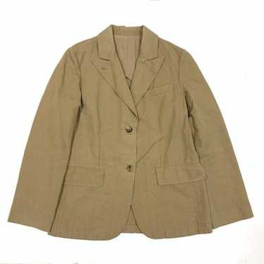 ジャケット・アウター MARGARET HOWELL / linen tailored jacket Margaret Howell Boxy Blazer Compact Linen Twill Dark Brown