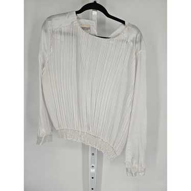 Essentials By Worthington Women's White Long Sleev