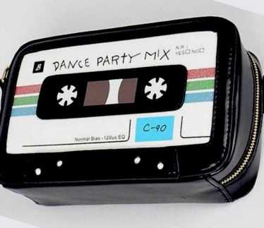 Betsy Johnson Retro Mixed Tape Cassette Clutch Bag
