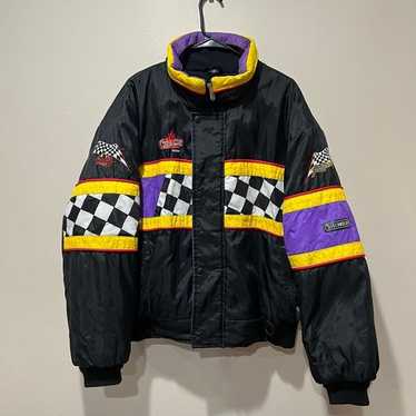 ジャケット・アウター VINTAGE NASCAR CHOKO RACING JACKET Vintage 1990s Choko Leather Racing Jacket / Sport III