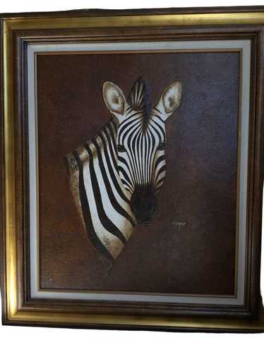 Original zebra painting