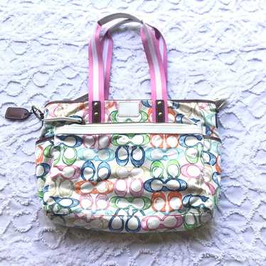 バッグ Coach Scribble stitch pocket tote bag COACH Scribble stitch pocket tote bag Women's Authentic From