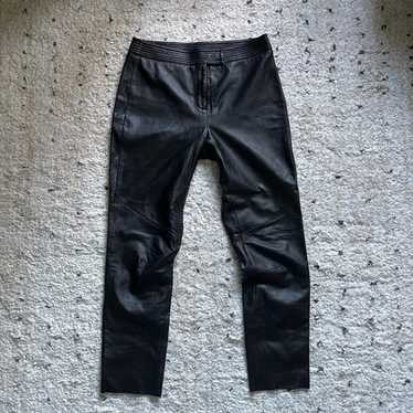 90's leather pants, black genuine leather men's pants… - Gem