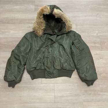 Vintage ALPHA INDUSTRIES N-2B Flying Mans Fur Hooded Parka