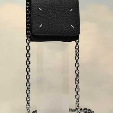Maison Margiela chain wallet shoulder bag Black Embossed
