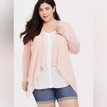 Torrid Slub Cardigan Drape Front Sweater