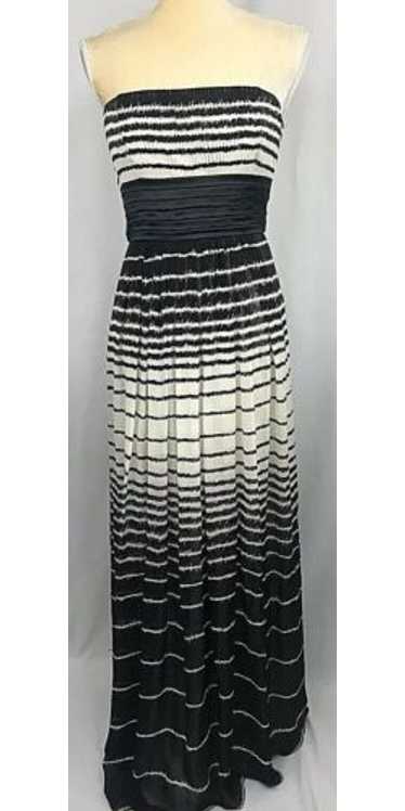 BCBG Maxazria Maxi Dress 2 Gown Long 100% Silk Str