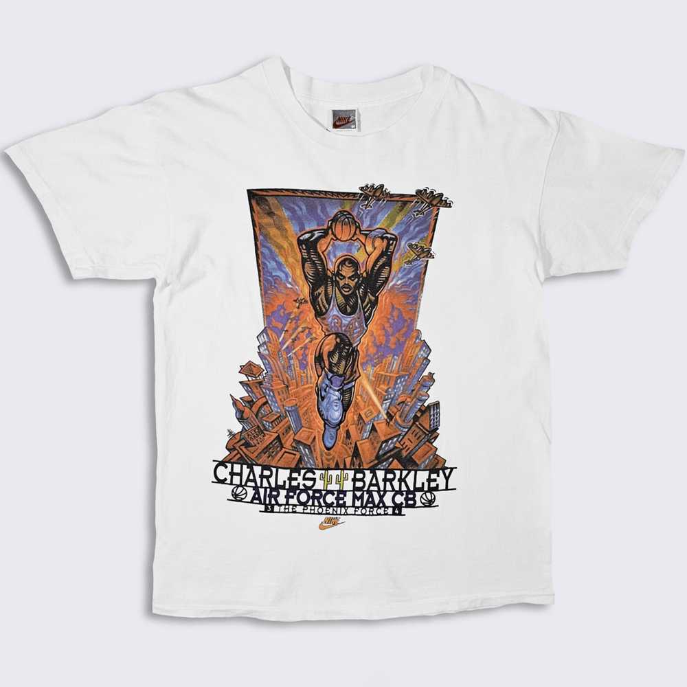 NBA × Nike × Vintage Phoenix Suns 90s Charles Barkley Nike Air Force Max T-Shirt