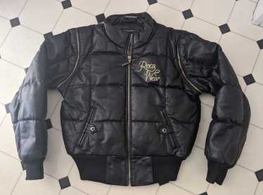 ROME STONE JACKET ブラック/ロイヤルネイビー L L-KRIXY Leather biker jacket with piping detail｜ブラック