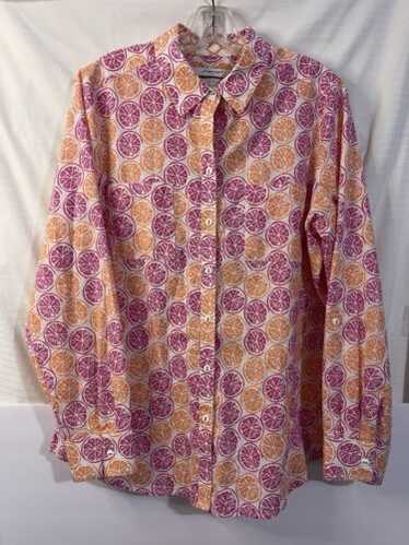 Foxcroft NYC Wrinkle Free Citrus Pink Orange Long 