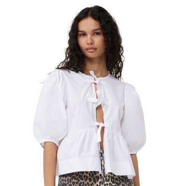Ganni cotton poplin peplum - Gem