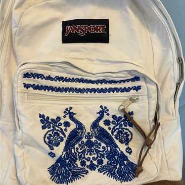 Jansport white backpack with - Gem