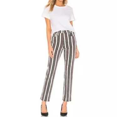 Frame Le Sylvie Slender Straight Leg Stripe Jeans 