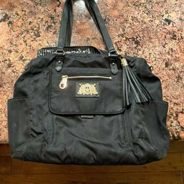 アメリカ LA JUICY COUTURE マザーズバッグ 黒 オムツ替シート付 アメリカ LA JUICY COUTURE マザーズバッグ 黒 オムツ替シート付
