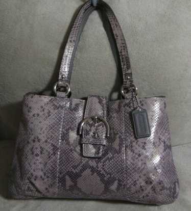 バッグ Coach Soho Python Stone Shoulder Bag Coach Soho Python Stone Shoulder Bag
