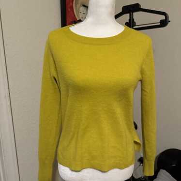 J Crew 100% Cashmere Sweater Crew Neck Golden Yell