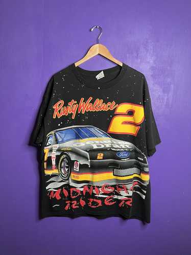 RUSTY WALLAGE グラフィック Tシャツ 車 レーシングカー 90s RUSTY WALLAGE グラフィック Tシャツ 車 レーシングカー 90s