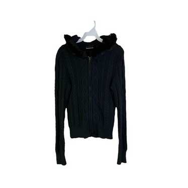 Vintage DKNY Knit Cardigan Metallic Gold Fabric Butto… - Gem