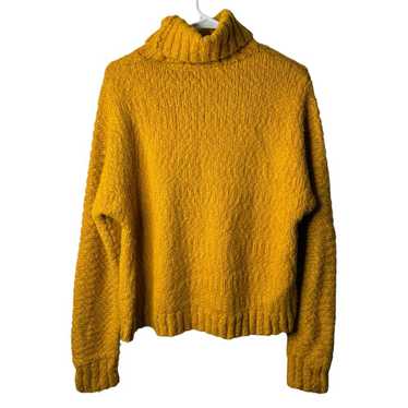 J Crew Golden Yellow Chunky Turtleneck Size Medium