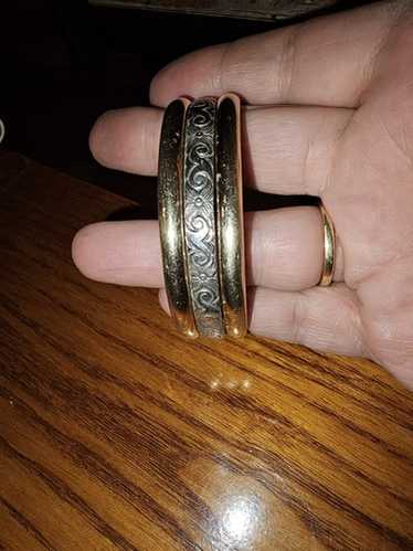 Mario Chavez Vintage Native American Navajo Naja Sterling Silver Turquoise Bracelet