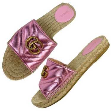 Gucci marmont pink sandals - Gem