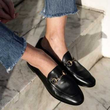 グッチ　ブリクストン　size7.5 Gucci Brixton Leather Horsebit Loafers | Neiman Marcus