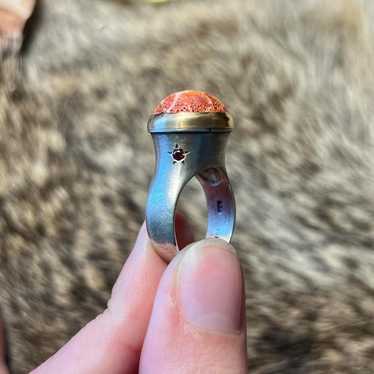 Extremely Unique Vintage Sterling Silver 14k Spong