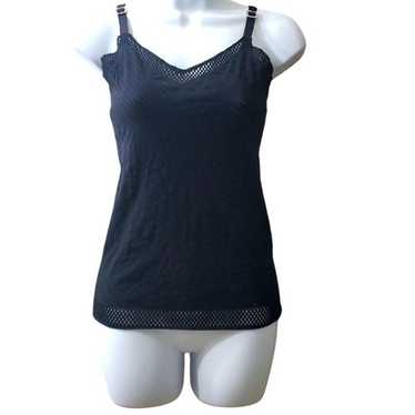 Vintage Y2k 2000s Express Womens Black Mesh Rhines
