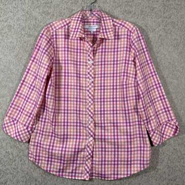 Foxcroft NYC Shirt Women 6 Shaped Wrinkle Free But