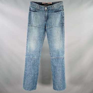 Buckler Blue Cotton Denim Straight Jeans